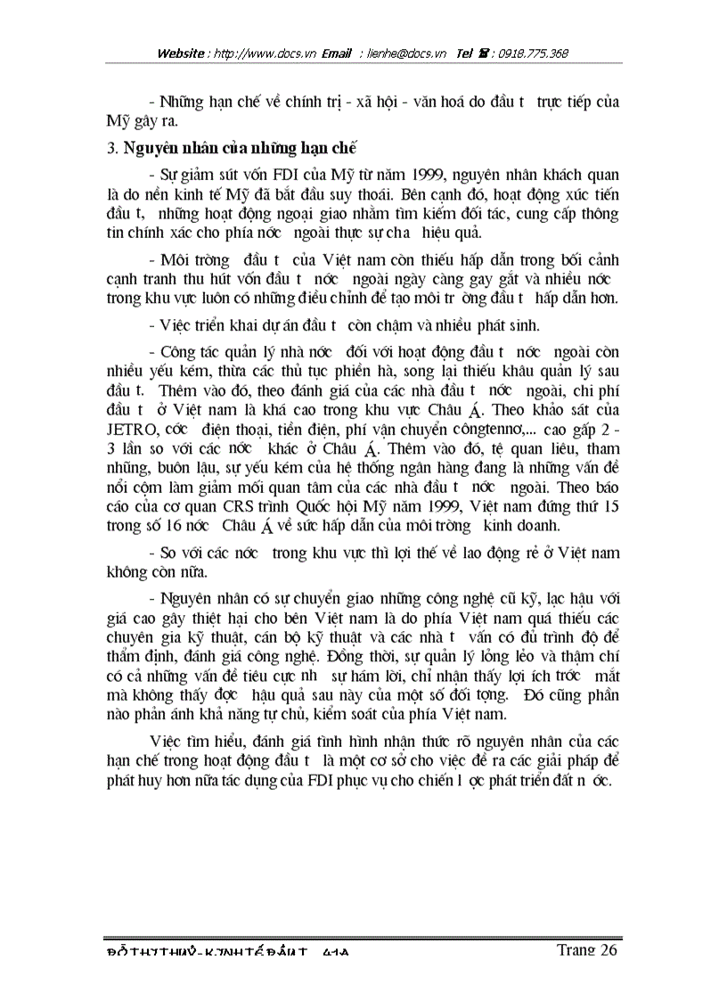 image for page Tình hình đầu tư trực tiếp của Mỹ vào Việt nam Thực trạng và một số giải pháp