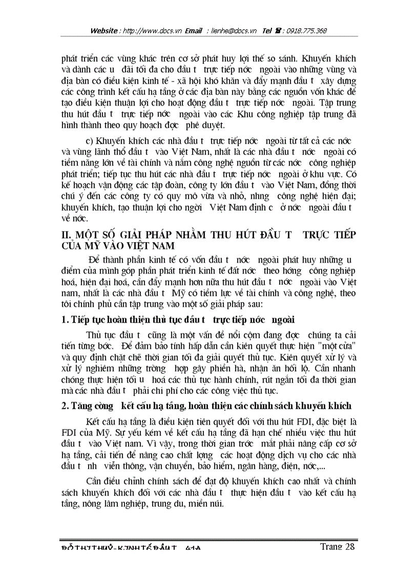 image for page Tình hình đầu tư trực tiếp của Mỹ vào Việt nam Thực trạng và một số giải pháp