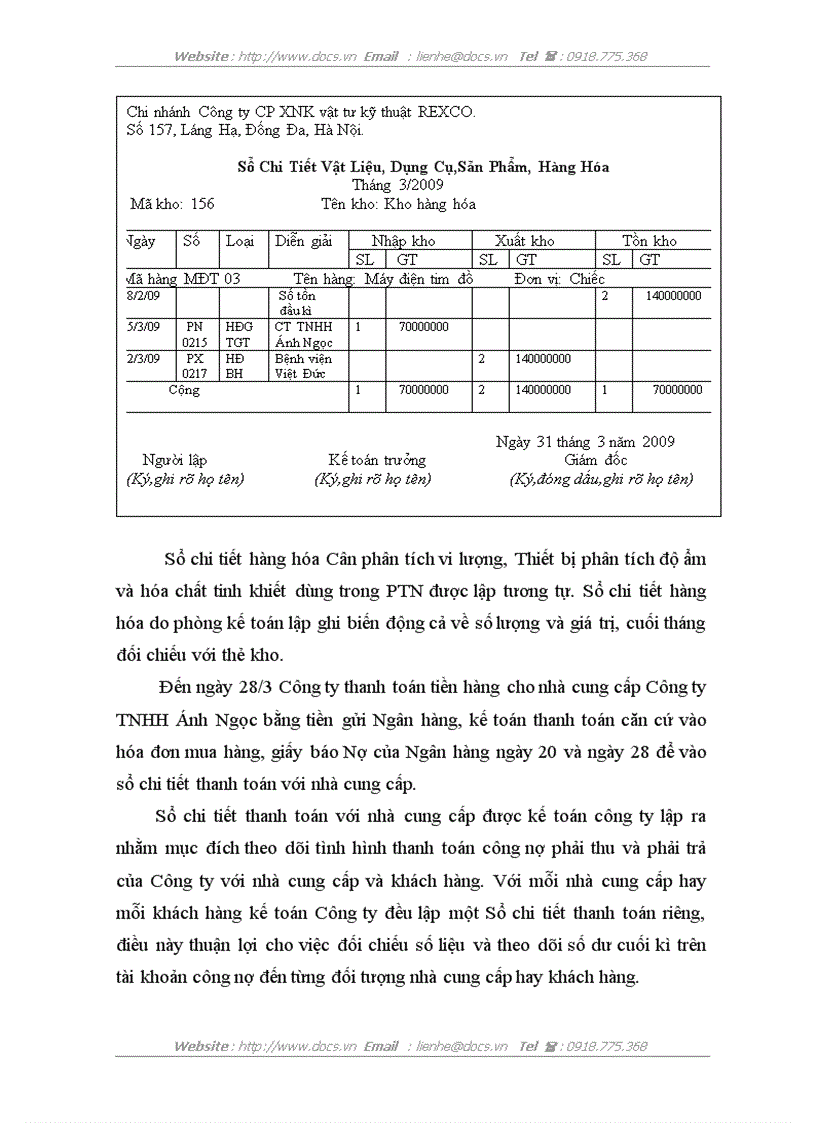 image for page Thực trạng kế toán hàng hoá và tiêu thụ hàng hoá tại Chi nhánh Công ty CP XNK vật tư kỹ thuật REXCO Hà Nội