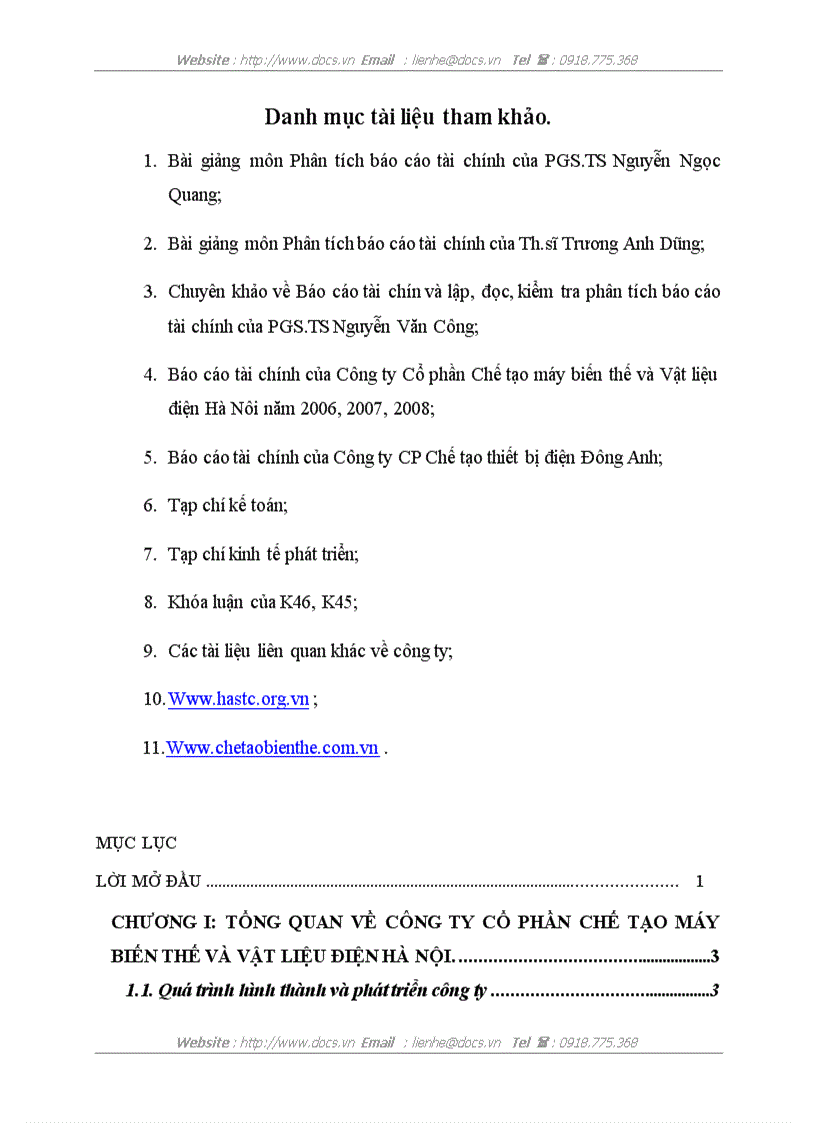 image for page Phân tích tình hình tài chính Công ty Cổ phần Chế tạo máy biến thế và Vật liệu điện Hà Nội