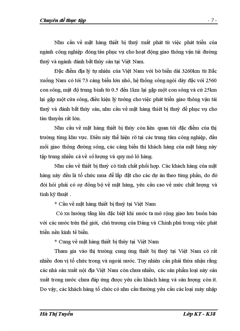 image for page Kế toán bán hàng taị Trung Tâm Thương Mại và XNK thiết bị thủy