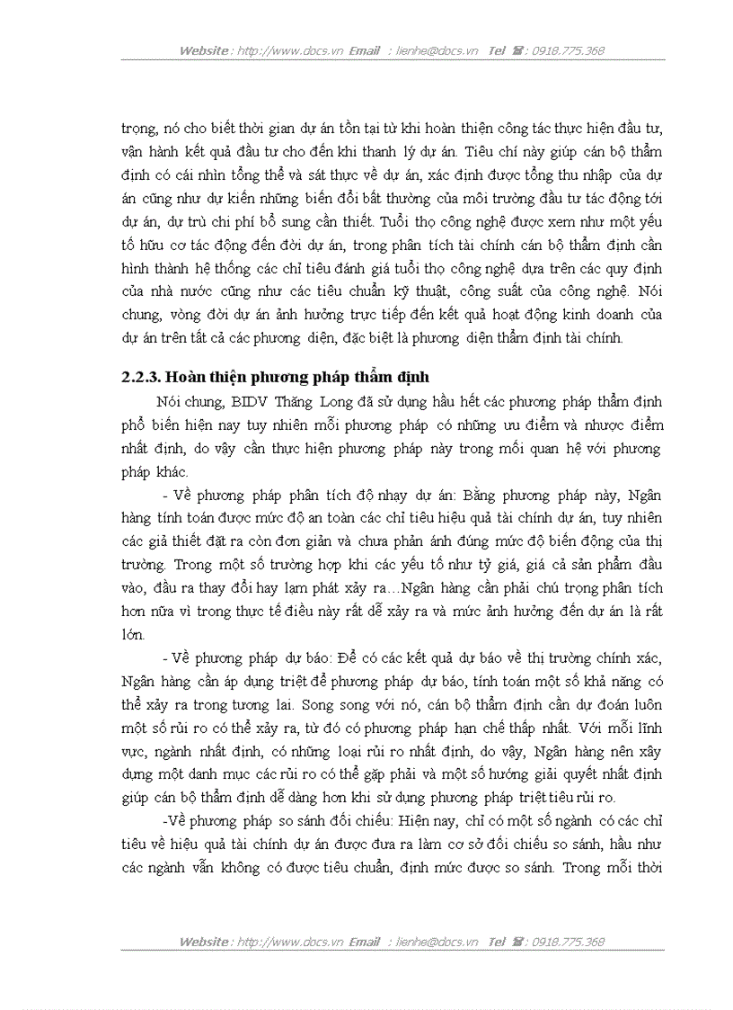 image for page Nâng cao chất lượng thẩm định tài chính dự án đầu tư tại Ngân hàng Đầu tư và Phát triển Việt Nam Chi nhánh Thăng Long
