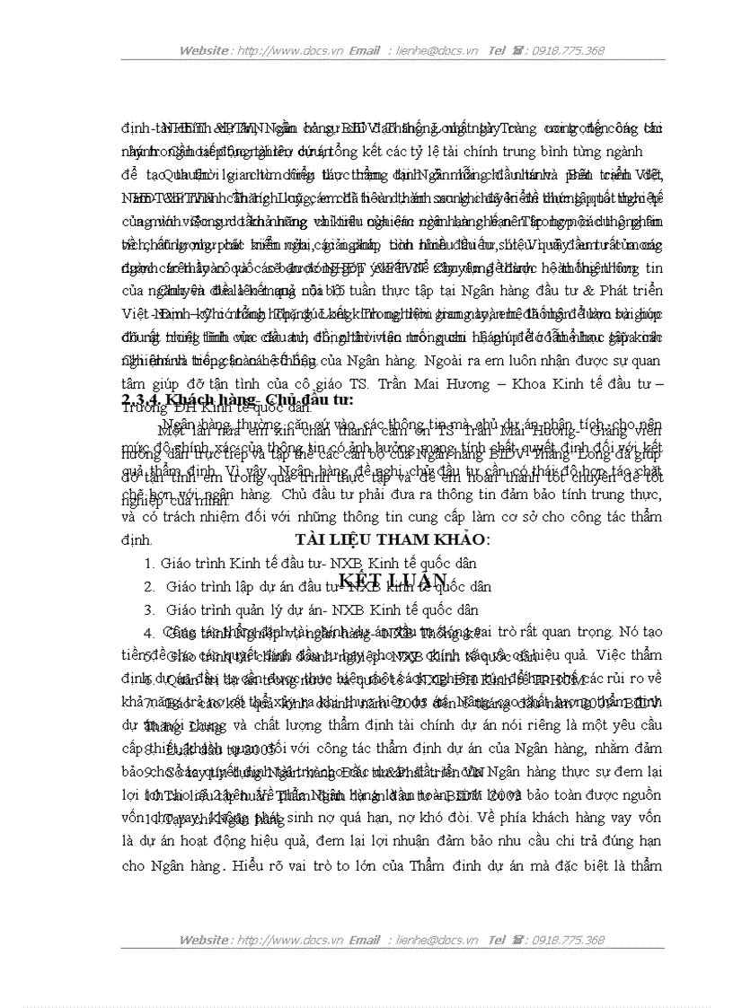 image for page Nâng cao chất lượng thẩm định tài chính dự án đầu tư tại Ngân hàng Đầu tư và Phát triển Việt Nam Chi nhánh Thăng Long