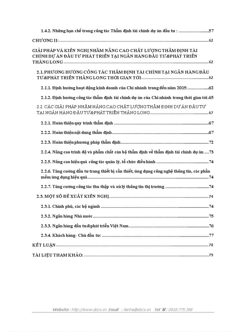 image for page Nâng cao chất lượng thẩm định tài chính dự án đầu tư tại Ngân hàng Đầu tư và Phát triển Việt Nam Chi nhánh Thăng Long