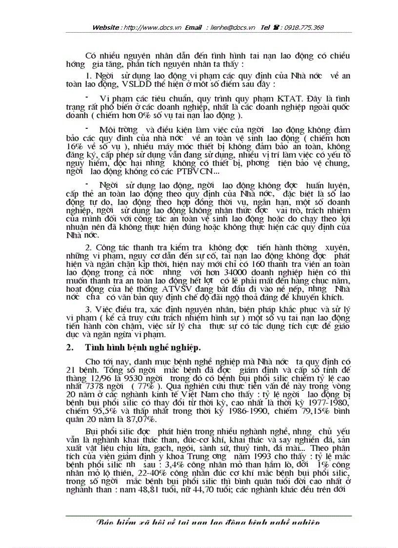 image for page Bảo hiểm xã hội về tai nạn lao động bệnh nghề nghiệp ở Việt nam hiện nay