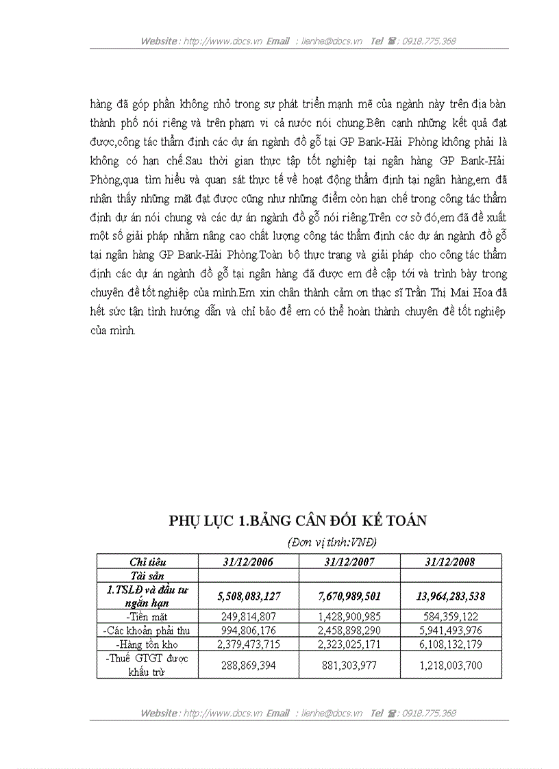 image for page Thực trạng và giải pháp hoàn thiện công tác thẩm định các dự án ngành đồ gỗ tại ngân hàng thương mại cổ phần Dầu khí toàn cầu GP Bank Hải phòng