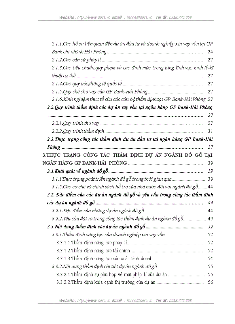 image for page Thực trạng và giải pháp hoàn thiện công tác thẩm định các dự án ngành đồ gỗ tại ngân hàng thương mại cổ phần Dầu khí toàn cầu GP Bank Hải phòng