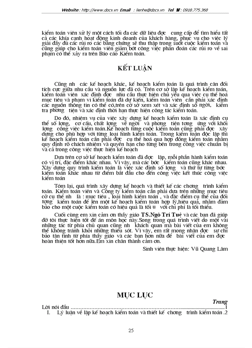 image for page Lập kế hoạch kiểm toán và thiết kế chương trình kiểm toán