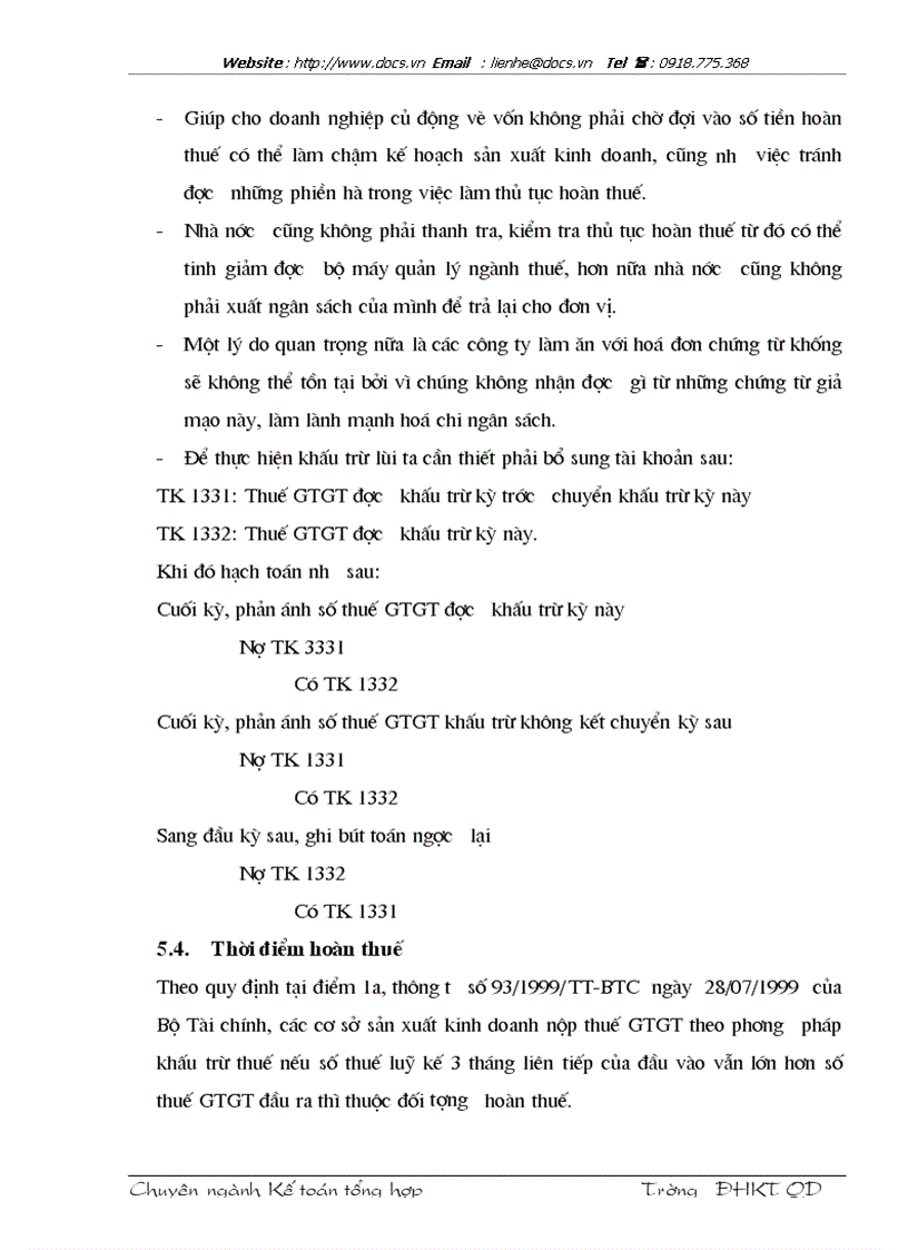 image for page Hoạt động về hoàn thuế GTGT