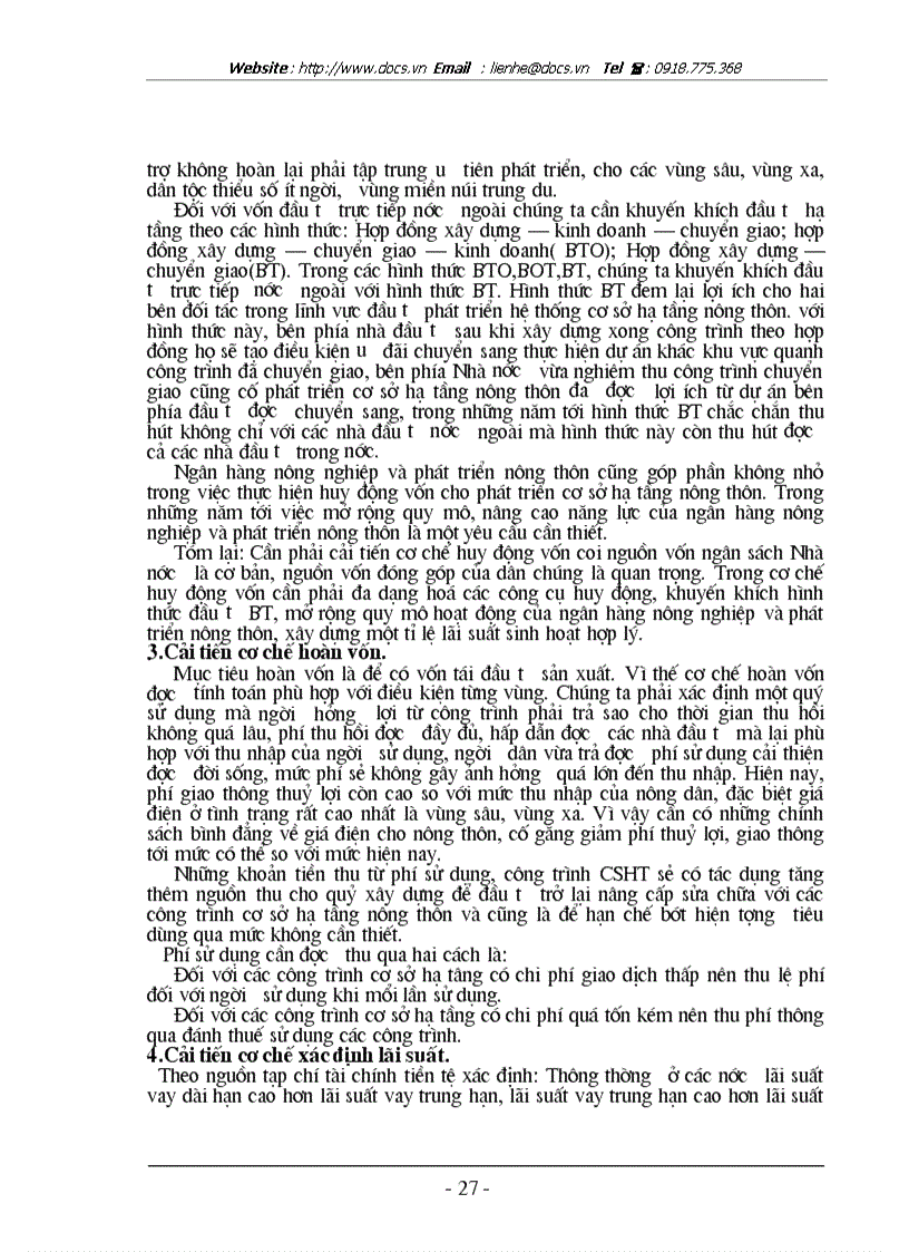 image for page Huy động và sử dụng vốn cho phát triển cơ sở hạ tầng nông thôn Việt Nam trong những năm đầu của thế kỷ XXI