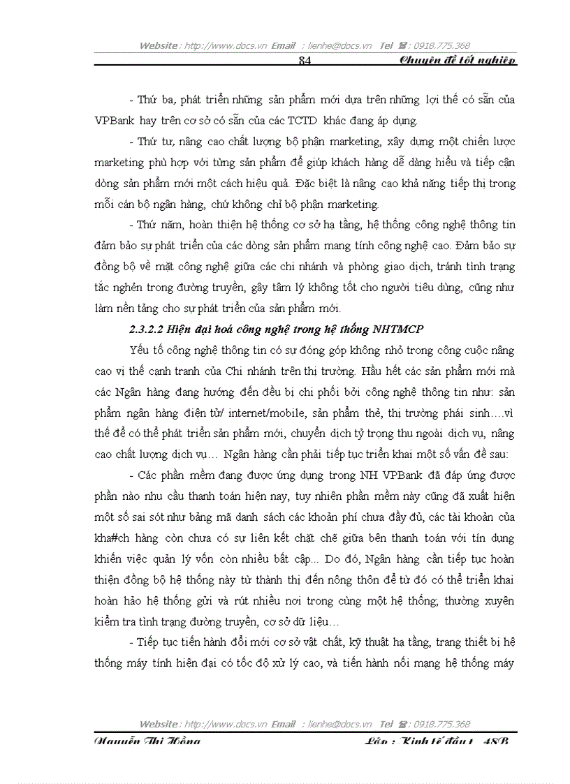 image for page Đầu tư nâng cao năng lực cạnh tranh tại Ngân hàng VPBank chi nhánh Đông Đô Thực trạng và giải pháp