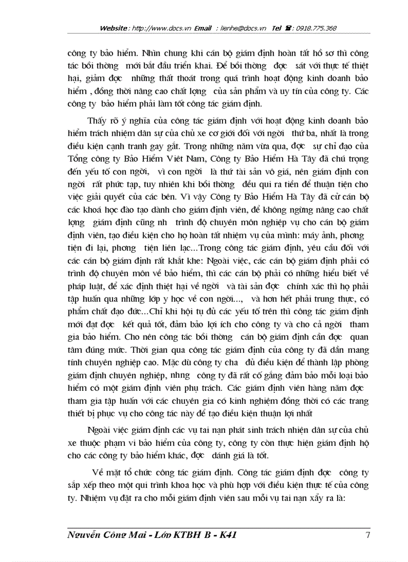 image for page Tình hình triển khai bảo hiểm trách nhiệm dân sự của chủ xe cơ giới đối với người thứ ba tại Công ty Bảo hiểm Hà Tây