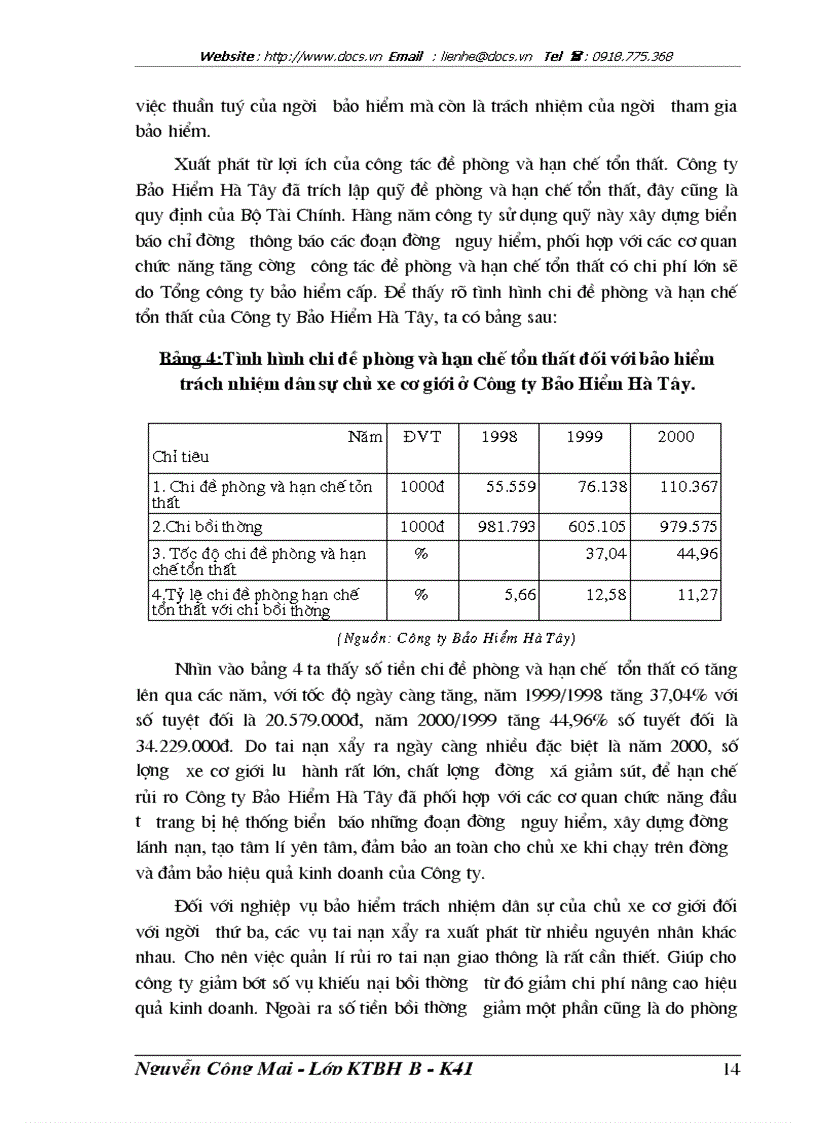 image for page Tình hình triển khai bảo hiểm trách nhiệm dân sự của chủ xe cơ giới đối với người thứ ba tại Công ty Bảo hiểm Hà Tây