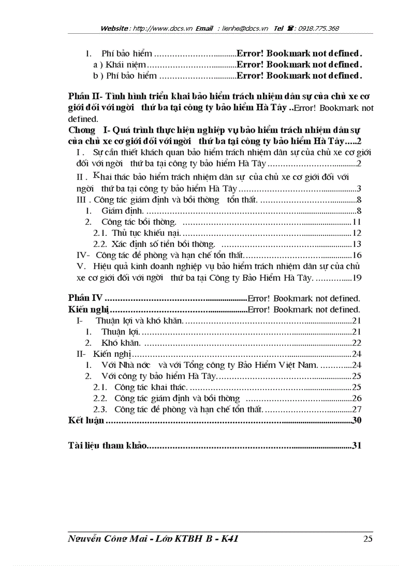 image for page Tình hình triển khai bảo hiểm trách nhiệm dân sự của chủ xe cơ giới đối với người thứ ba tại Công ty Bảo hiểm Hà Tây