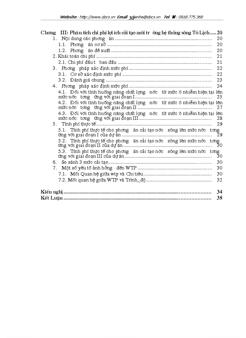 image for page Bước đầu nghiên cứu những lợi ích của việc cải tạo hệ thhống môi trường sông Tô Lịch và xác định mức phí huy động trong dân cho việc cải tạo đó