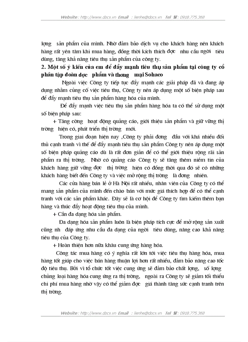 image for page Giải pháp đẩy mạnh tiêu thụ sản phẩm của Công ty cổ phần tập đoàn dược phẩm và thương mại SOHACO