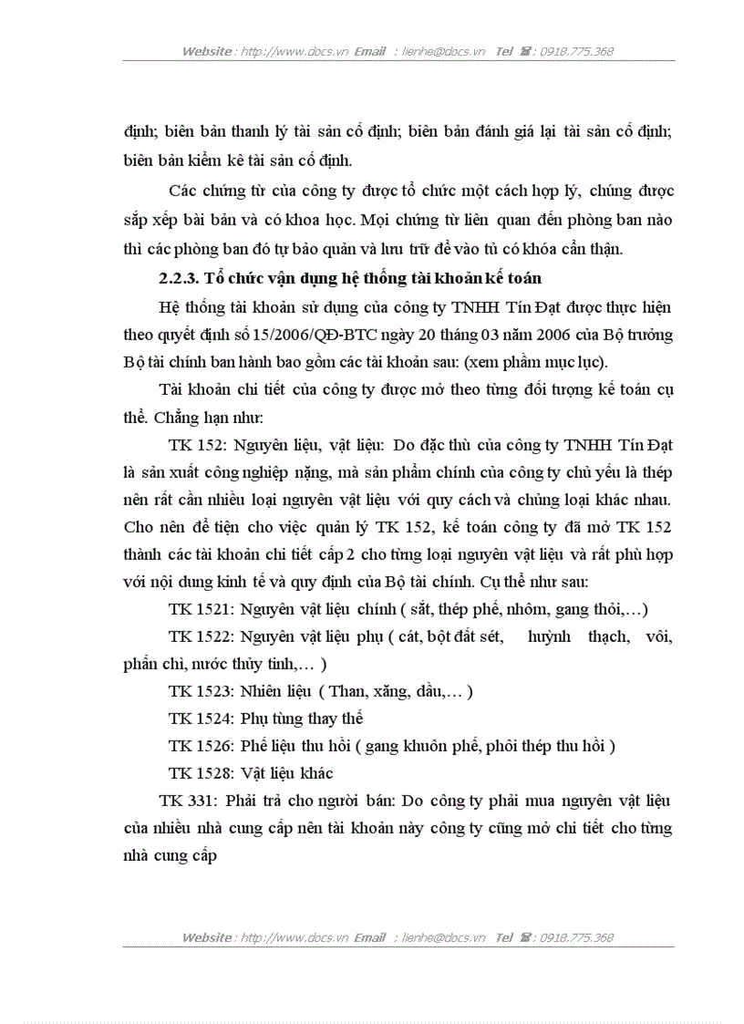 image for page Báo cáo tổng hợp Tại Công ty TNHH Tín Đạt