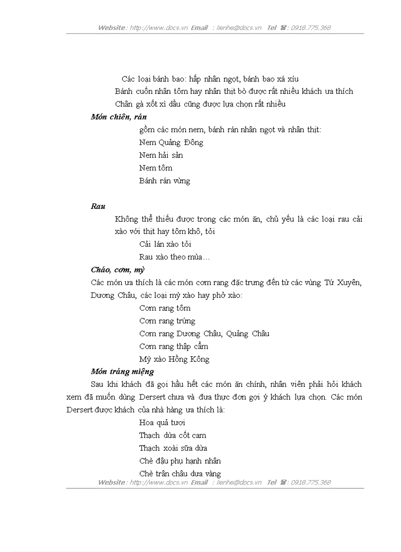 image for page Một số giải pháp nhằm nâng cao hoạt động phục vụ bộ phận bàn nhà hàng Tao Li