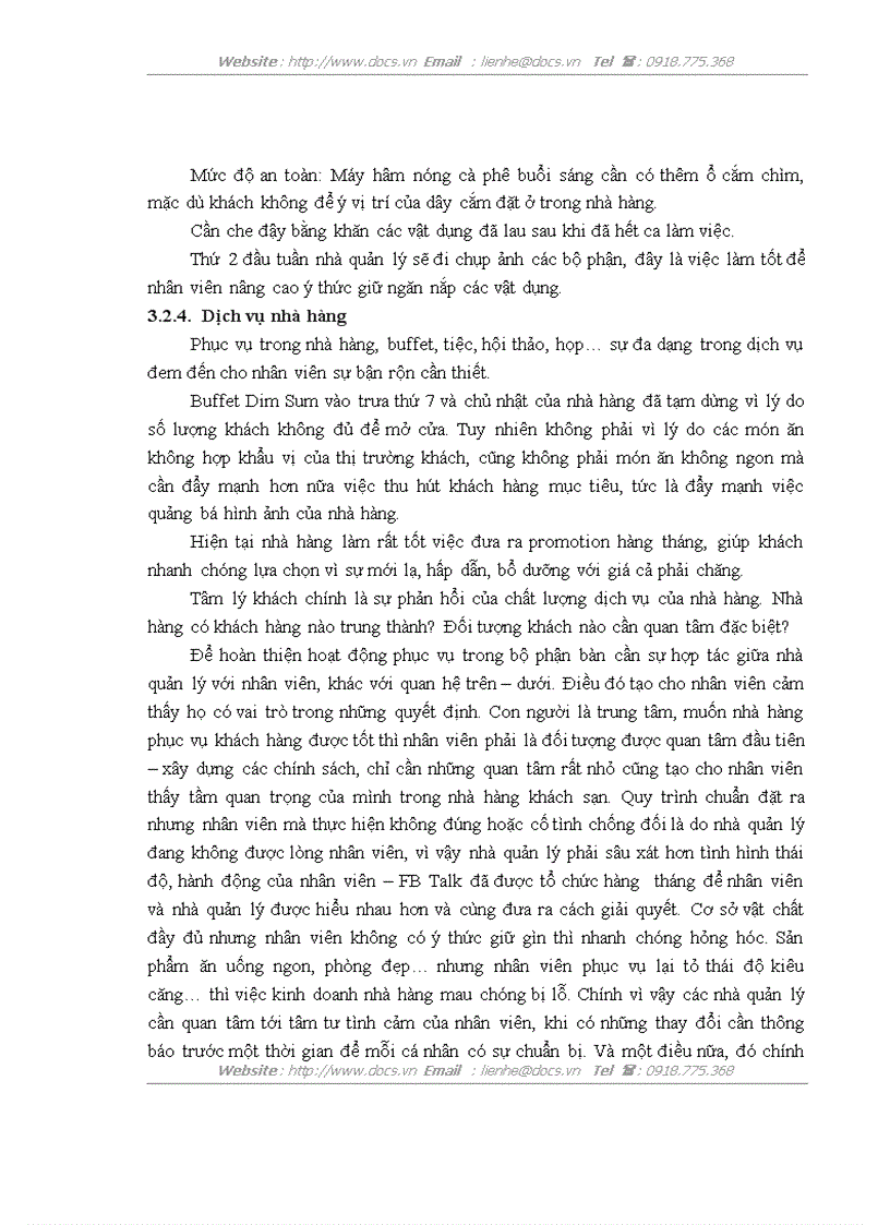 image for page Một số giải pháp nhằm nâng cao hoạt động phục vụ bộ phận bàn nhà hàng Tao Li