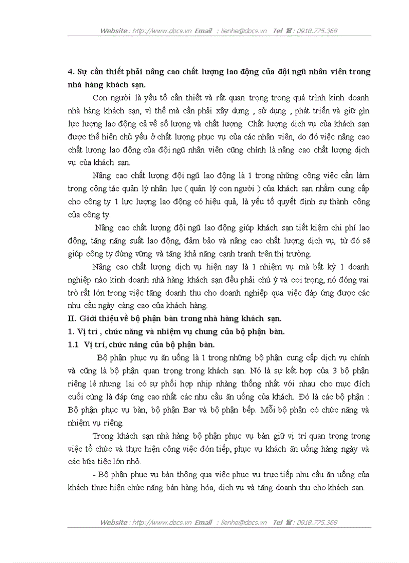image for page Một số biện pháp hoàn thiện đội ngũ lao động tại bộ phận bàn nhà hàng Hoa Sen số 1 thuộc Công ty Khách sạn Du lịch Kim Liên