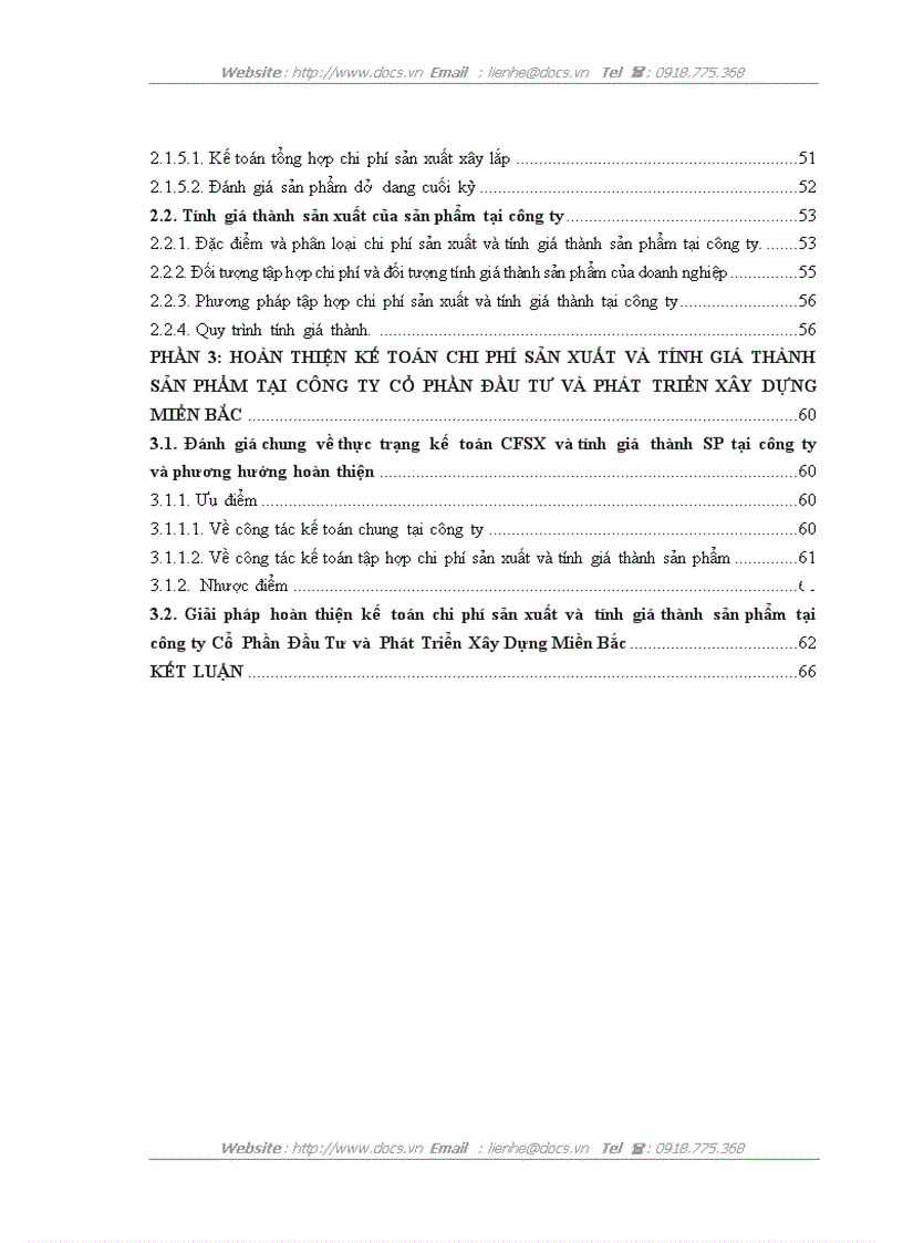 image for page Hoàn thiện công tác hạch toán chi phí sản xuất và tính giá thành sản phẩm xây lắp tại Công ty Cổ Phần Đầu Tư và Phát Triển Xây Dựng Miền Bắc