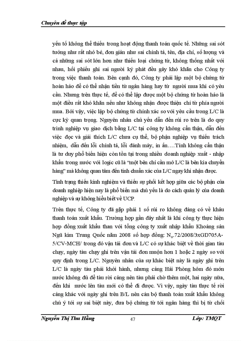 image for page Hoàn thiện hoạt động thanh toán xuất khẩu tại V Coalimex