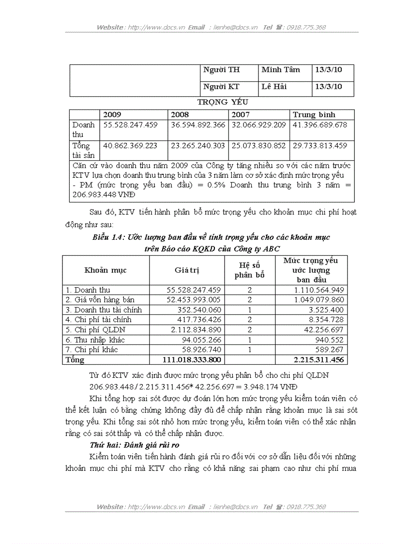 image for page Quy trình kiểm toán khoản mục chi phí hoạt động trong kiểm toán Báo cáo tài chính do Công ty TNHH kiểm toán PKF Việt Nam thực hiện