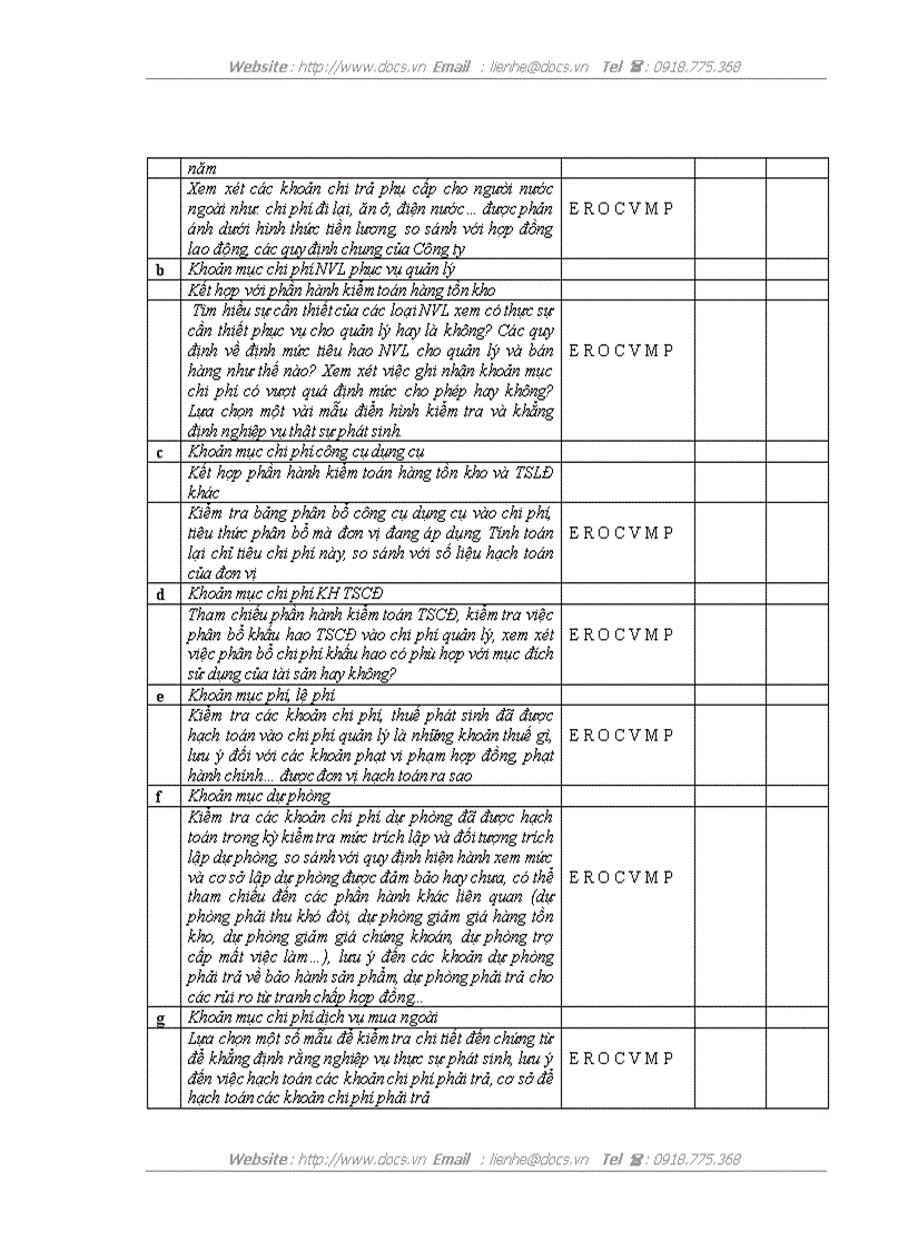 image for page Quy trình kiểm toán khoản mục chi phí hoạt động trong kiểm toán Báo cáo tài chính do Công ty TNHH kiểm toán PKF Việt Nam thực hiện