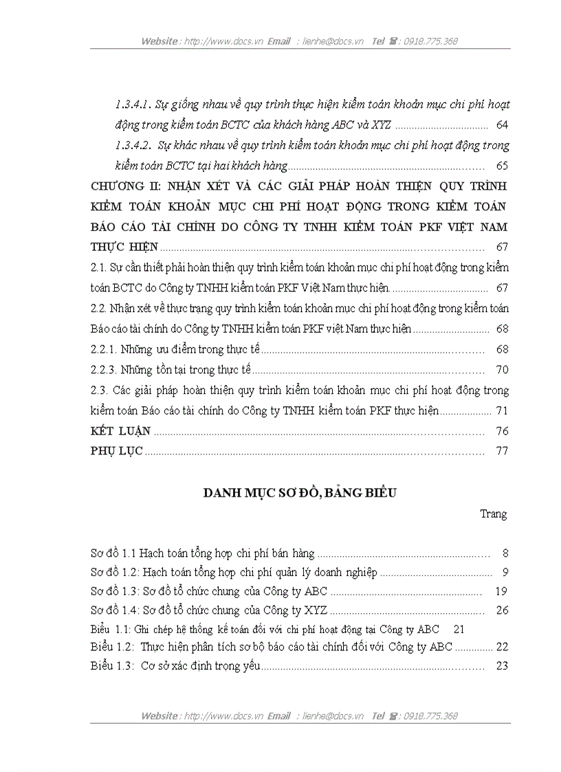 image for page Quy trình kiểm toán khoản mục chi phí hoạt động trong kiểm toán Báo cáo tài chính do Công ty TNHH kiểm toán PKF Việt Nam thực hiện