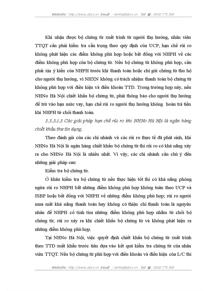 image for page Giải pháp hạn chế và phòng ngừa rủi ro trong thanh toán quốc tế theo phương thức Tín dụng chứng từ tại ngân hàng Nông nghiệp và Phát triển nông thôn H