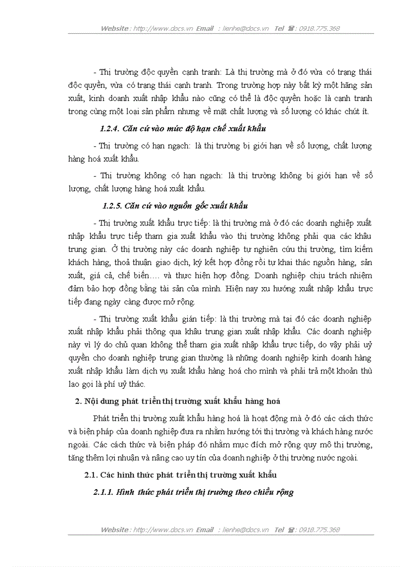 image for page Một số giải pháp đẩy mạnh phát triển thị trường xuất khẩu của công ty Cổ phần xuất nhập khẩu và hợp tác đầu tư VILEXIM
