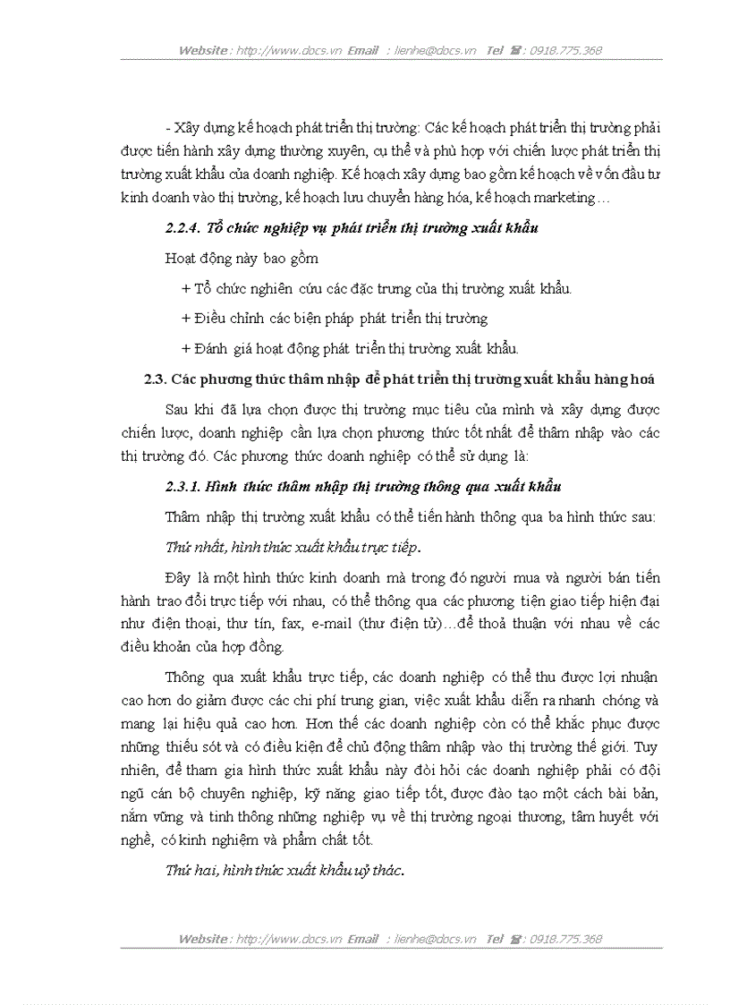 image for page Một số giải pháp đẩy mạnh phát triển thị trường xuất khẩu của công ty Cổ phần xuất nhập khẩu và hợp tác đầu tư VILEXIM