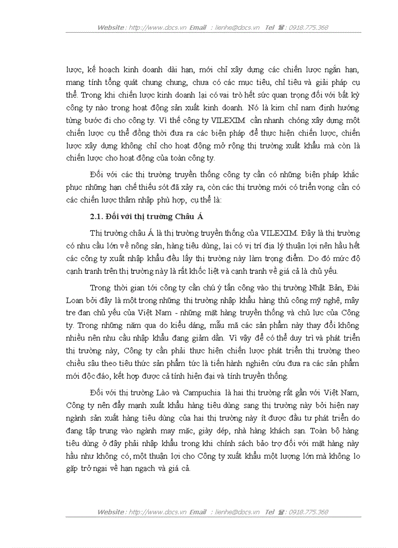 image for page Một số giải pháp đẩy mạnh phát triển thị trường xuất khẩu của công ty Cổ phần xuất nhập khẩu và hợp tác đầu tư VILEXIM