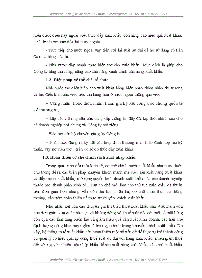 image for page Một số giải pháp đẩy mạnh phát triển thị trường xuất khẩu của công ty Cổ phần xuất nhập khẩu và hợp tác đầu tư VILEXIM