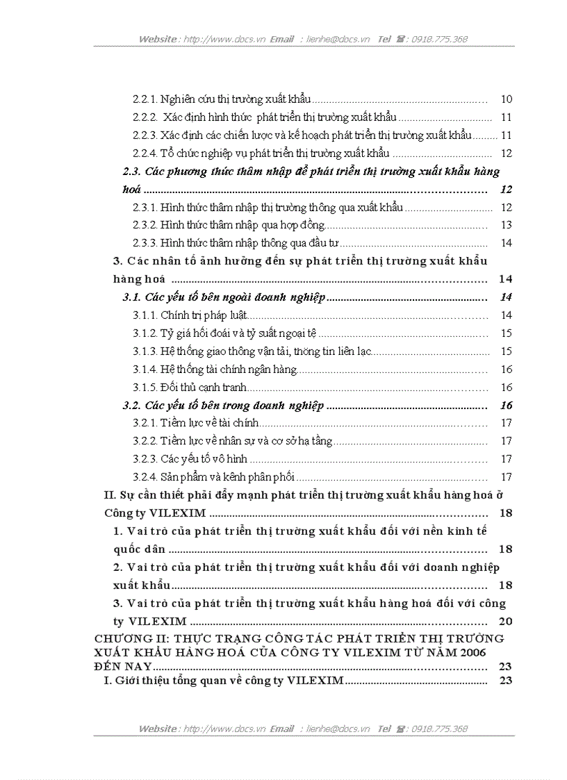 image for page Một số giải pháp đẩy mạnh phát triển thị trường xuất khẩu của công ty Cổ phần xuất nhập khẩu và hợp tác đầu tư VILEXIM