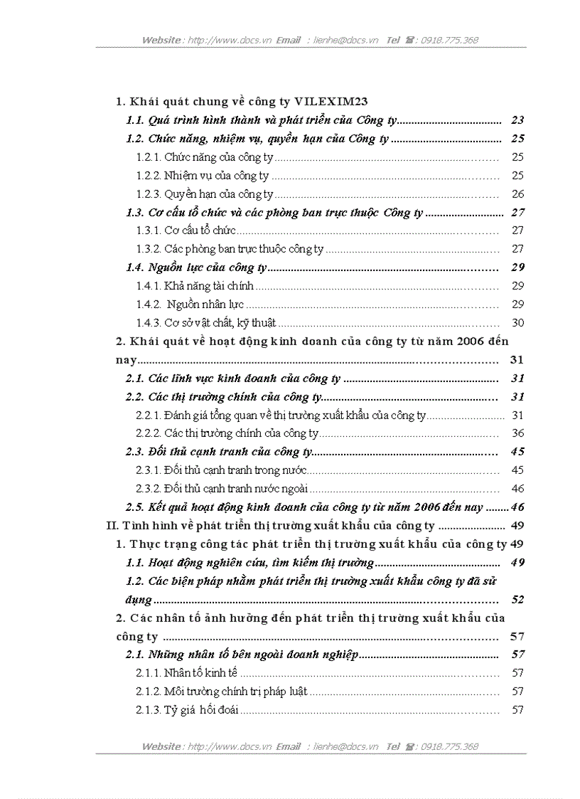 image for page Một số giải pháp đẩy mạnh phát triển thị trường xuất khẩu của công ty Cổ phần xuất nhập khẩu và hợp tác đầu tư VILEXIM