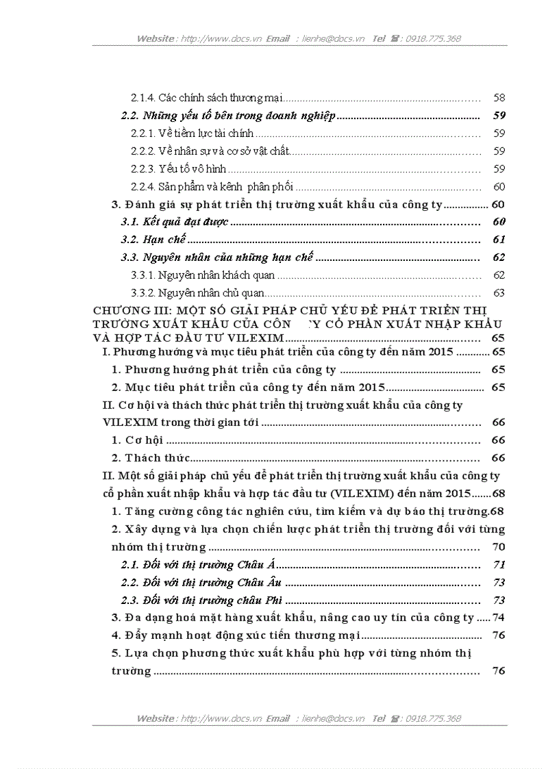 image for page Một số giải pháp đẩy mạnh phát triển thị trường xuất khẩu của công ty Cổ phần xuất nhập khẩu và hợp tác đầu tư VILEXIM