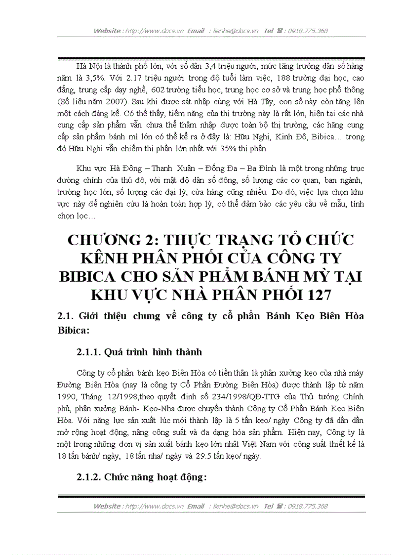 image for page Hoàn thiện kênh phân phối truyền thống cho sản phẩm bánh mì của công ty Bibica tại khu vực Hà Đông Thanh Xuân Đống Đa Ba Đình