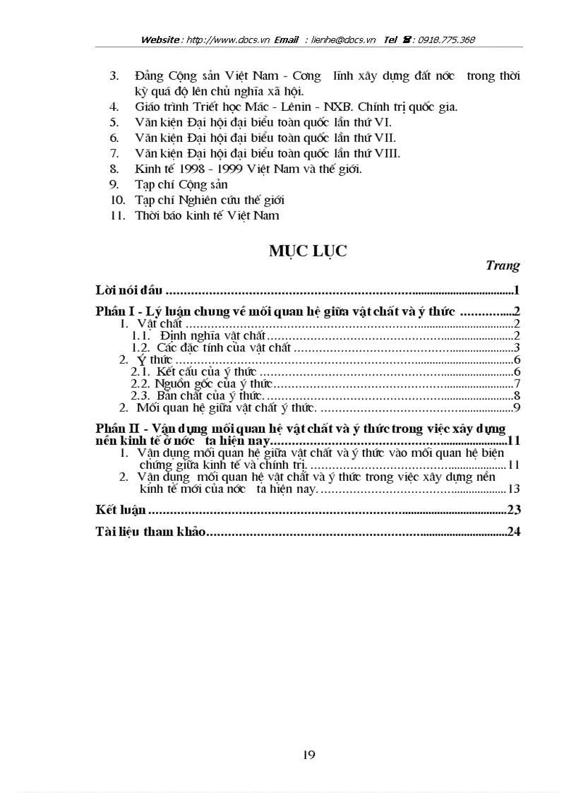 image for page Mối quan hệ biện chứng giữa vật chất và ý thức trong nền kinh tế ở nước ta hiện nay