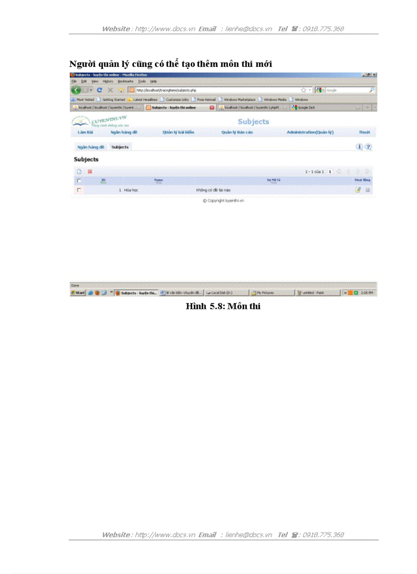 image for page Website luyện thi trắc nghiệm trực tuyến môn Hoá tại Công ty CP giải pháp và phát triển phần mềm ADC PHP SQL