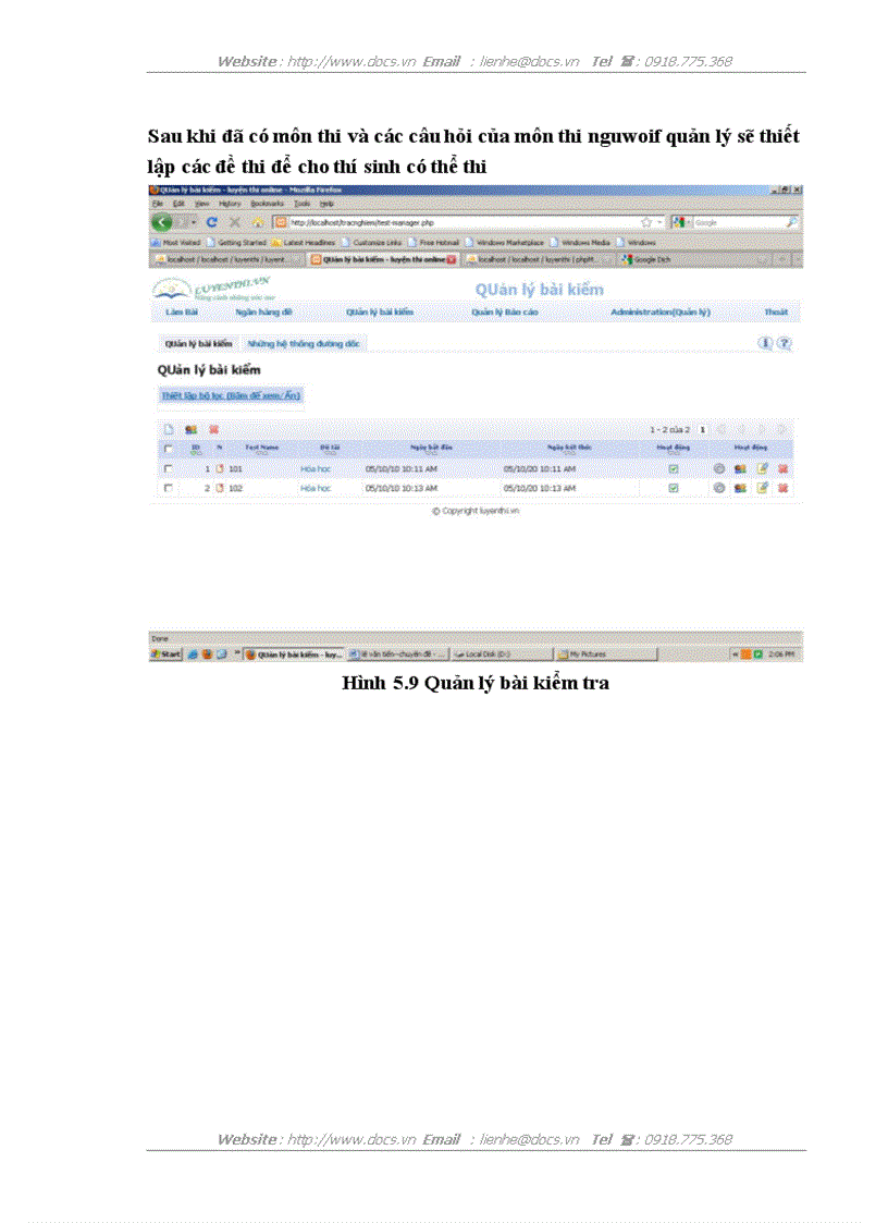 image for page Website luyện thi trắc nghiệm trực tuyến môn Hoá tại Công ty CP giải pháp và phát triển phần mềm ADC PHP SQL