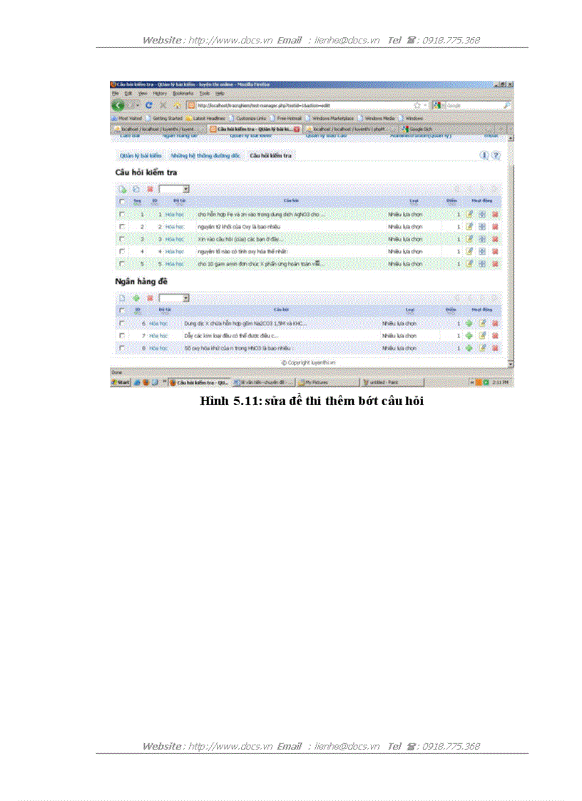 image for page Website luyện thi trắc nghiệm trực tuyến môn Hoá tại Công ty CP giải pháp và phát triển phần mềm ADC PHP SQL