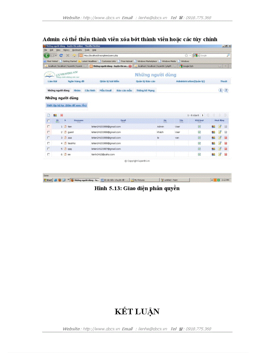 image for page Website luyện thi trắc nghiệm trực tuyến môn Hoá tại Công ty CP giải pháp và phát triển phần mềm ADC PHP SQL