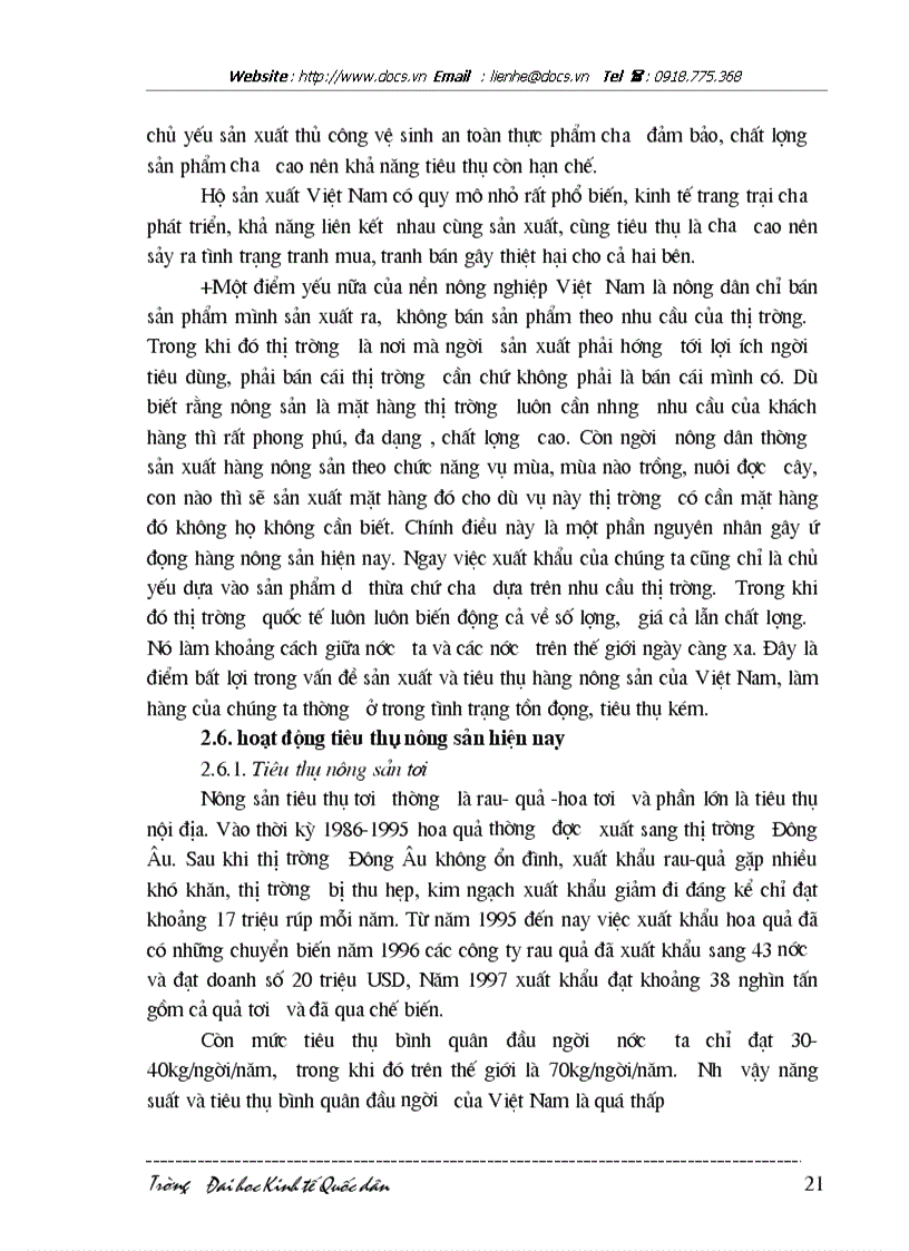 image for page Thực trạng và giải pháp tiêu thụ nông sản hiện nay ở Việt nam