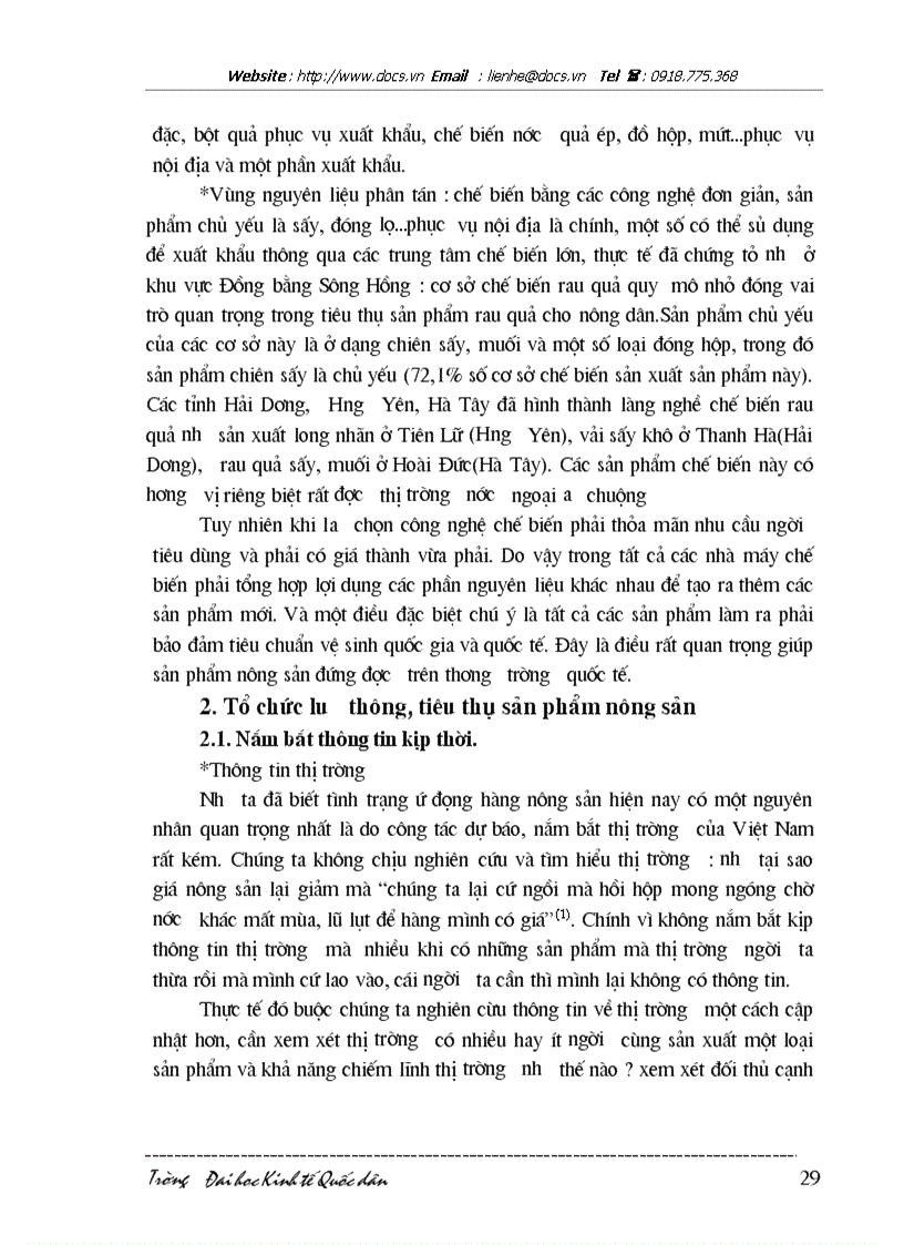 image for page Thực trạng và giải pháp tiêu thụ nông sản hiện nay ở Việt nam