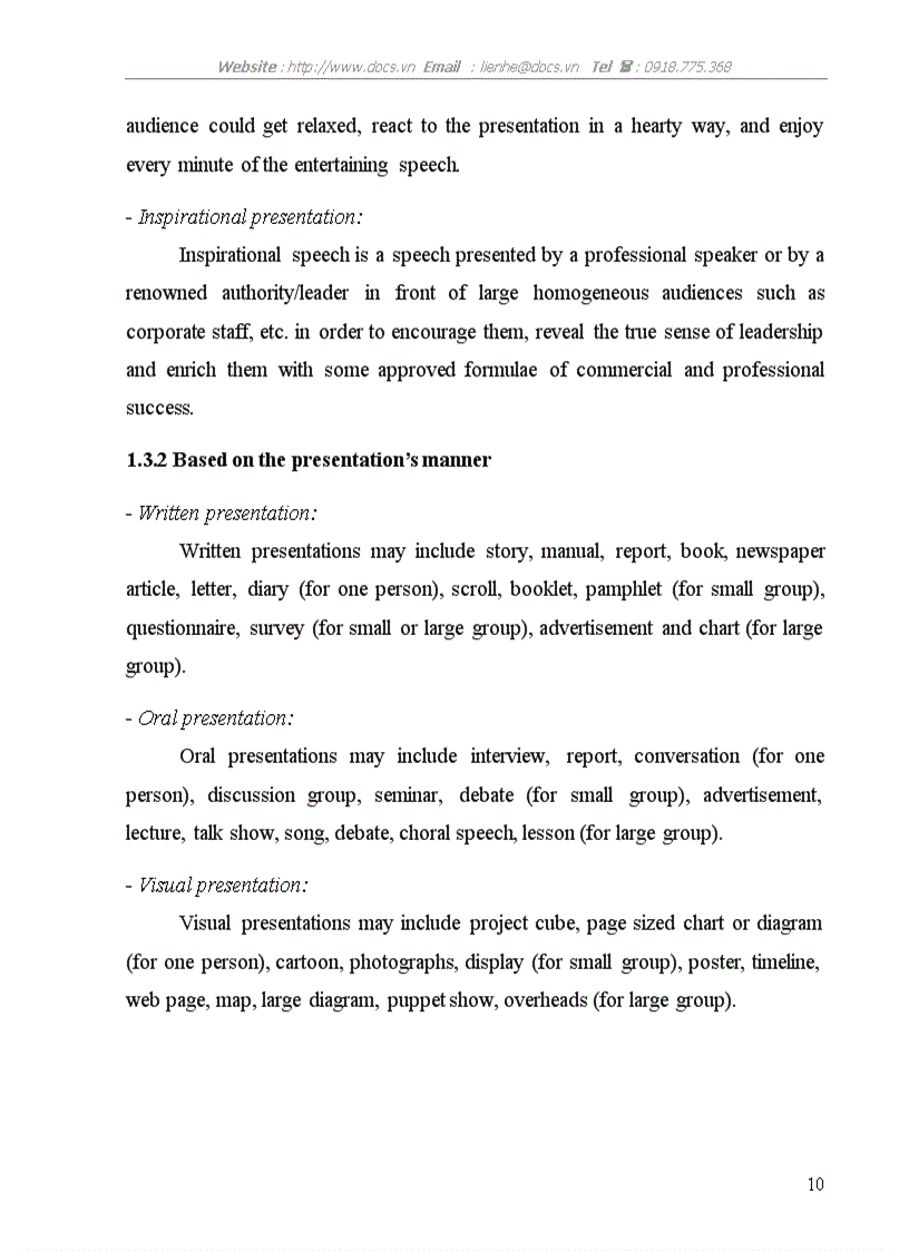 image for page Some strategies to give an effective PowerPoint presentation for the 4th year student of English Faculty Hanoi Open University