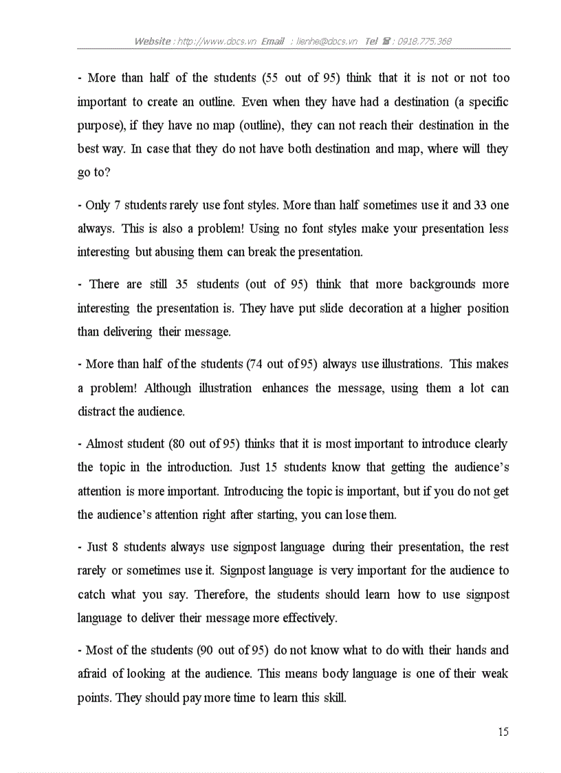 image for page Some strategies to give an effective PowerPoint presentation for the 4th year student of English Faculty Hanoi Open University