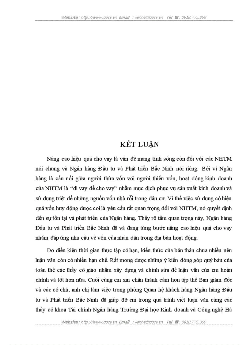 image for page Một số giải pháp nâng cao hiệu quả cho vay tại Ngân hàng Đầu tư và Phát triển Bắc Ninh