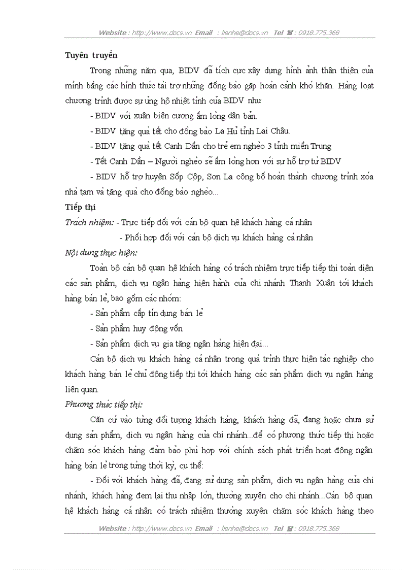 image for page Giải pháp phát triển khách hàng sử dụng dịch vụ tín dụng bán lẻ ở chi nhánh Thanh Xuân ngânhàng NHĐT PT BIDV Việt Nam