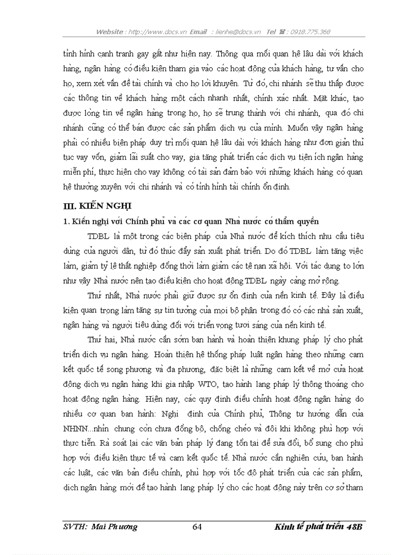 image for page Giải pháp phát triển khách hàng sử dụng dịch vụ tín dụng bán lẻ ở chi nhánh Thanh Xuân ngânhàng NHĐT PT BIDV Việt Nam